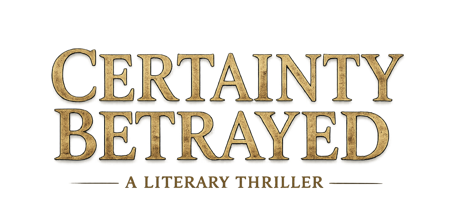 Certainty Betrayed, a literary thriller